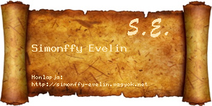 Simonffy Evelin névjegykártya