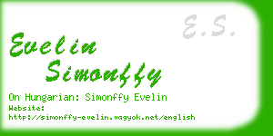 evelin simonffy business card